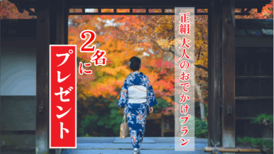 「正絹　大人のおでかけプラン」2名にプレゼント